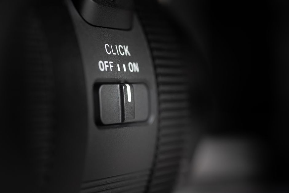 Close-up of an on and off switch illustrating a Zap that will not turn on in Zapier